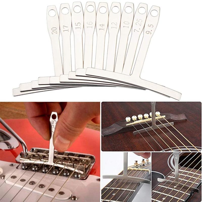 Guitar Tool Kit Repairing Maintenance Tools String Organizer String Action Ruler Gauge Measuring Tool Hex Wrench Set Files Fingerboard Guitar Fret Rocker Leveling. 