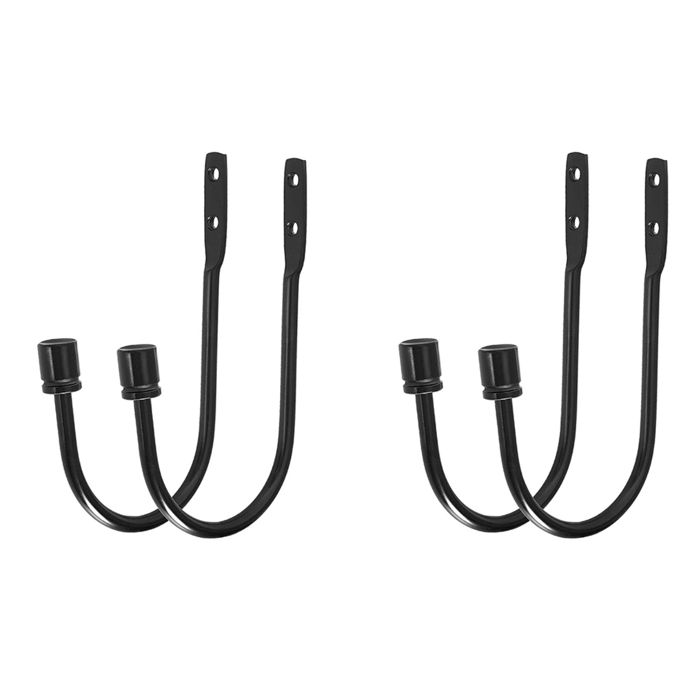 4X Curtain Holdback, Wall Mounted Curtain Tieback Hooks, Metal Decorative Window Drapery Holder Curtain Hook
