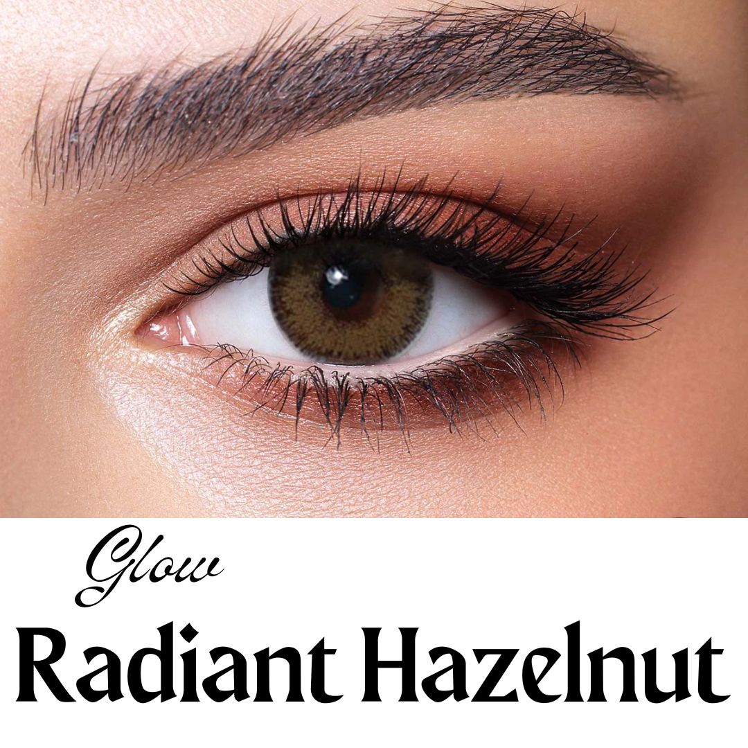 BELLA B25 Radiant Hazelnut glow Color Contact Lens with kit box & Solution 150ml FREE(full set)  Bella Glow Series #r.hazelnutcombo