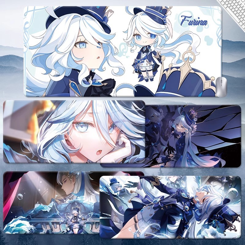 Factory direct sales Genshin Impact Funina mouse pad, oversized Internet café, the same keyboard pad printed with LOGO, a dropshipping. 