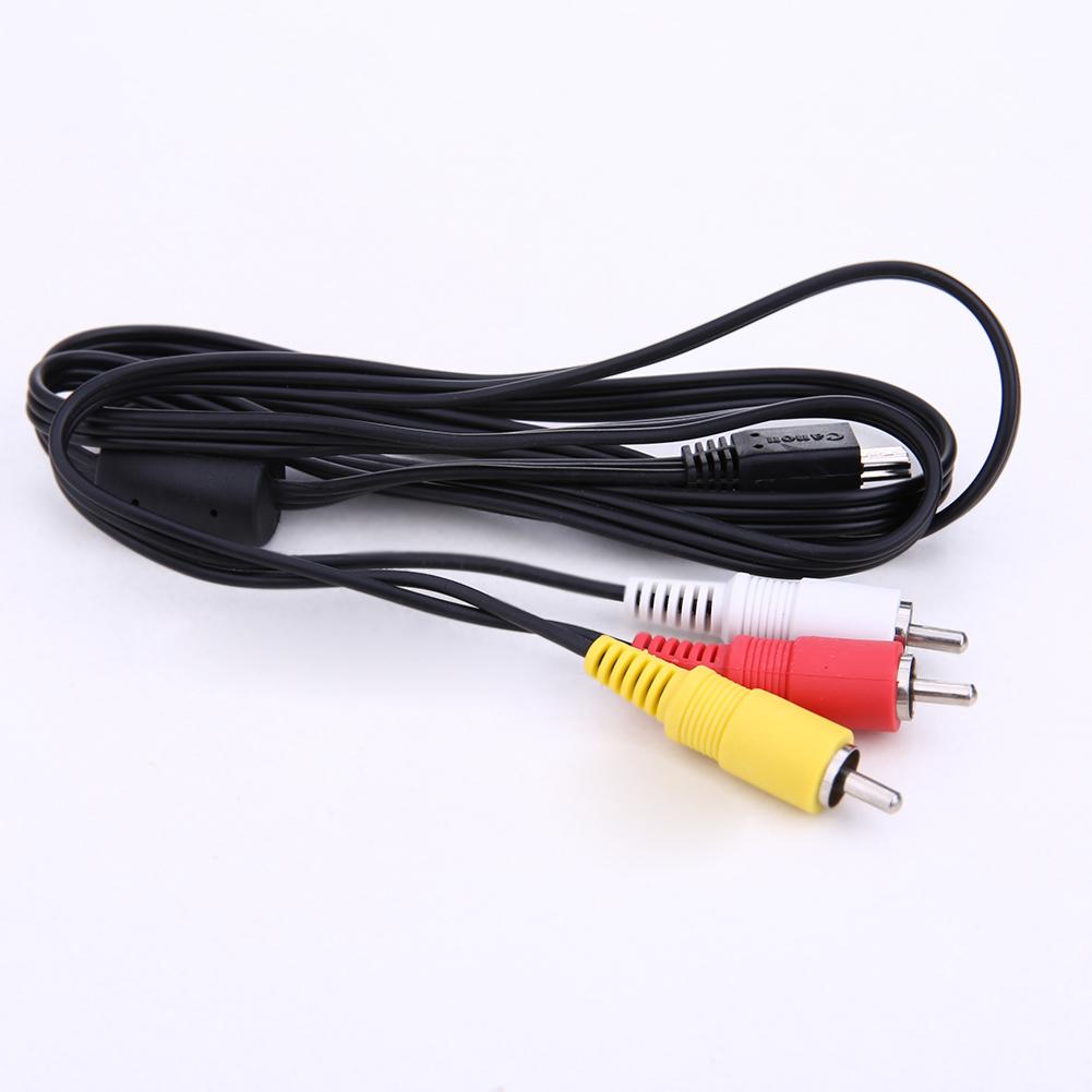 Camera Audio Video AV Cable Mini USB to 3 RCA for Canon EOS 5D2 5D Mark III 6D 7D 60D 70D 700D 760D. 