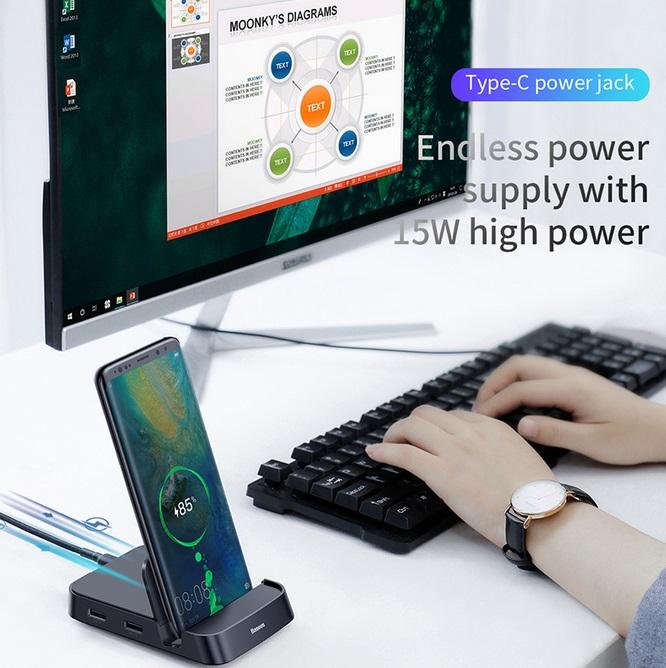 Baseus USB Type C HUB Docking Station Pad Station USB-C to HDMI Dock Power Adapter for Huawei P30 P20 Pro for Samsung S10 S9. 