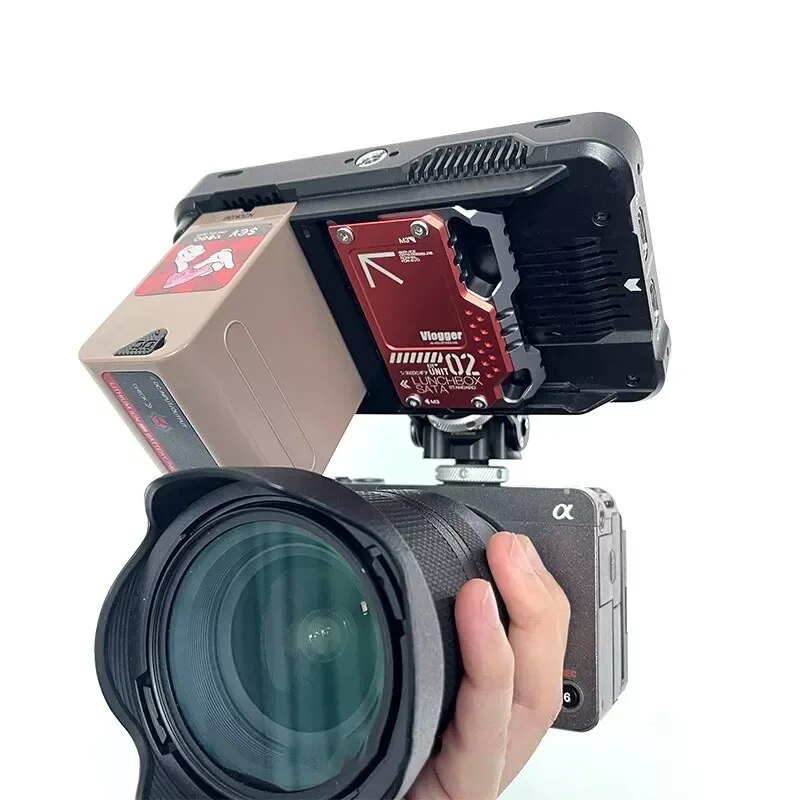 Vlogger Photography Accessories Memory Card Box Aluminum-magnesium Alloy Card Reader for 870 SATA Atomos Ninja V SSD Case. 