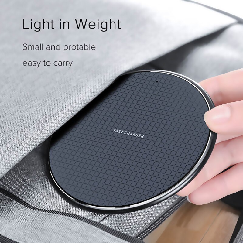 Qi wireless charger For Samsung Galaxy S8 S9 Plus Note 8 9 For IPhone X XR XS 11 Pro Max 10w Fast Charging Pad wireless Charger BQ.