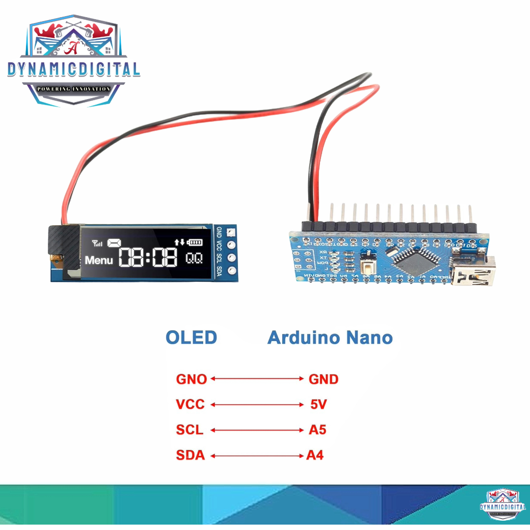 0.91 SSD1306 IIC I2C OLED LCD Display 128x32 3.3V5V AVR PIC STM32 Arduino. 