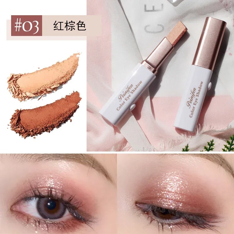 Double Color Glitter Eye Shadow Stick: 2-in-1 Matte & Gradient Waterproof Stereo Eyeshadow Pallete Pen for Gorgeous Eye Makeup. Enjoy effortless application and long-lasting wear with our unique blend of matte and glitter shades, creating a seamless gradi. 
