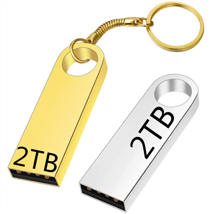 2TB 1TB Neutral Expansion U Disk DTSE9 Upgrade Disk 8G 16G 32G Gold Silver Keychain U Disk. 