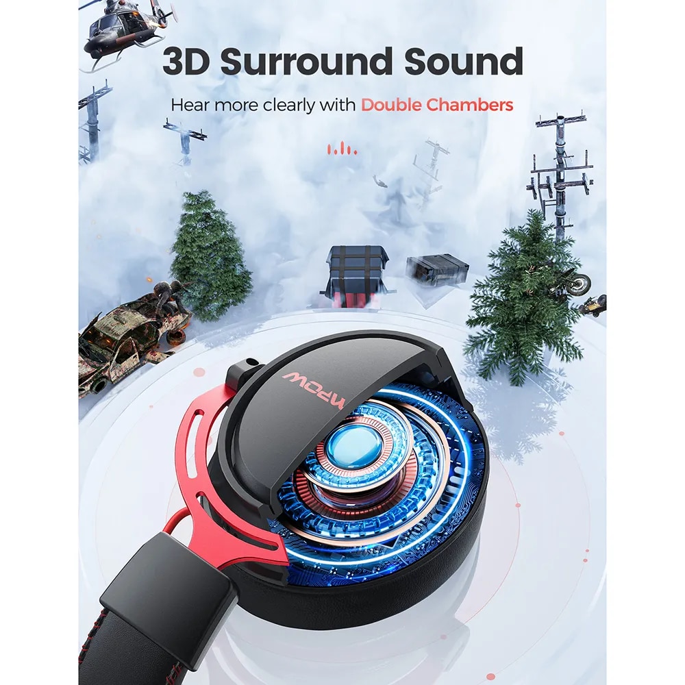 Mpow Air 2.4G Wireless Gaming Headset for PS5/PS4/PC Computer Headphone with Noise Cancelling Mic USB Transmitter for PC Gamer. 