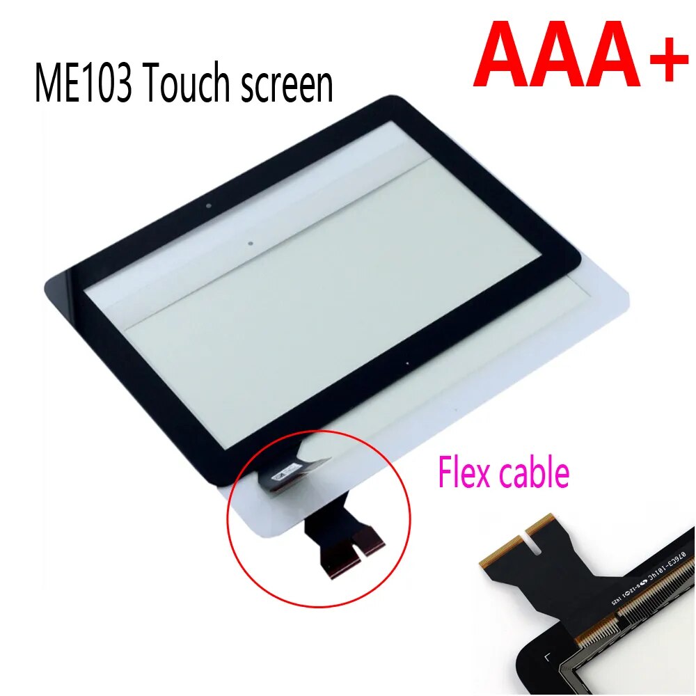 10.1 Touch Screen For ASUS MeMo Pad ME103 ME103C K010 Touch Digitizer Tablet Glass Panel Sensor MCF-101-1521-V1.0 Black Cable. 