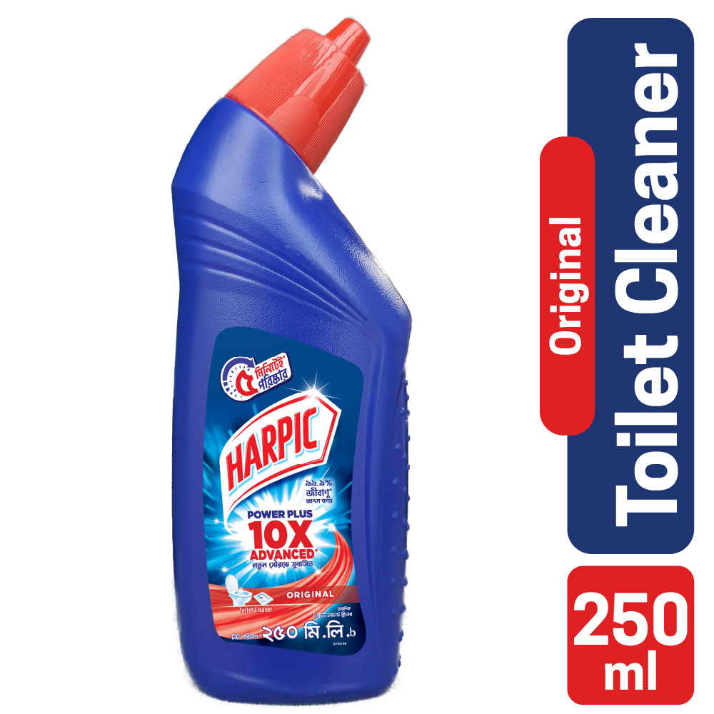 Harpic Toilet Cleaning Liquid 250ml, 10X Advanced formula, 5-minute Action