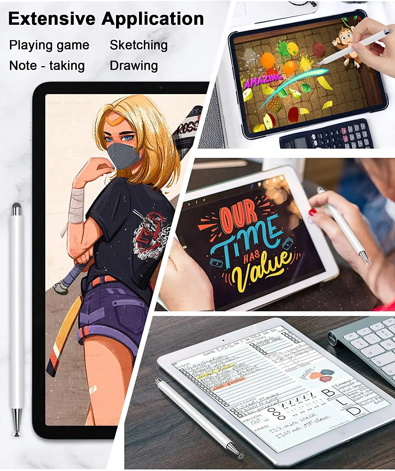 Universal Smartphone Pen For Stylus Xiaomi Redmi 9 9A 9C 9T 8 8A Pen Touch Screen Drawing Pen For Redmi Note 7 8 9 10 Pro 8T 9S. 