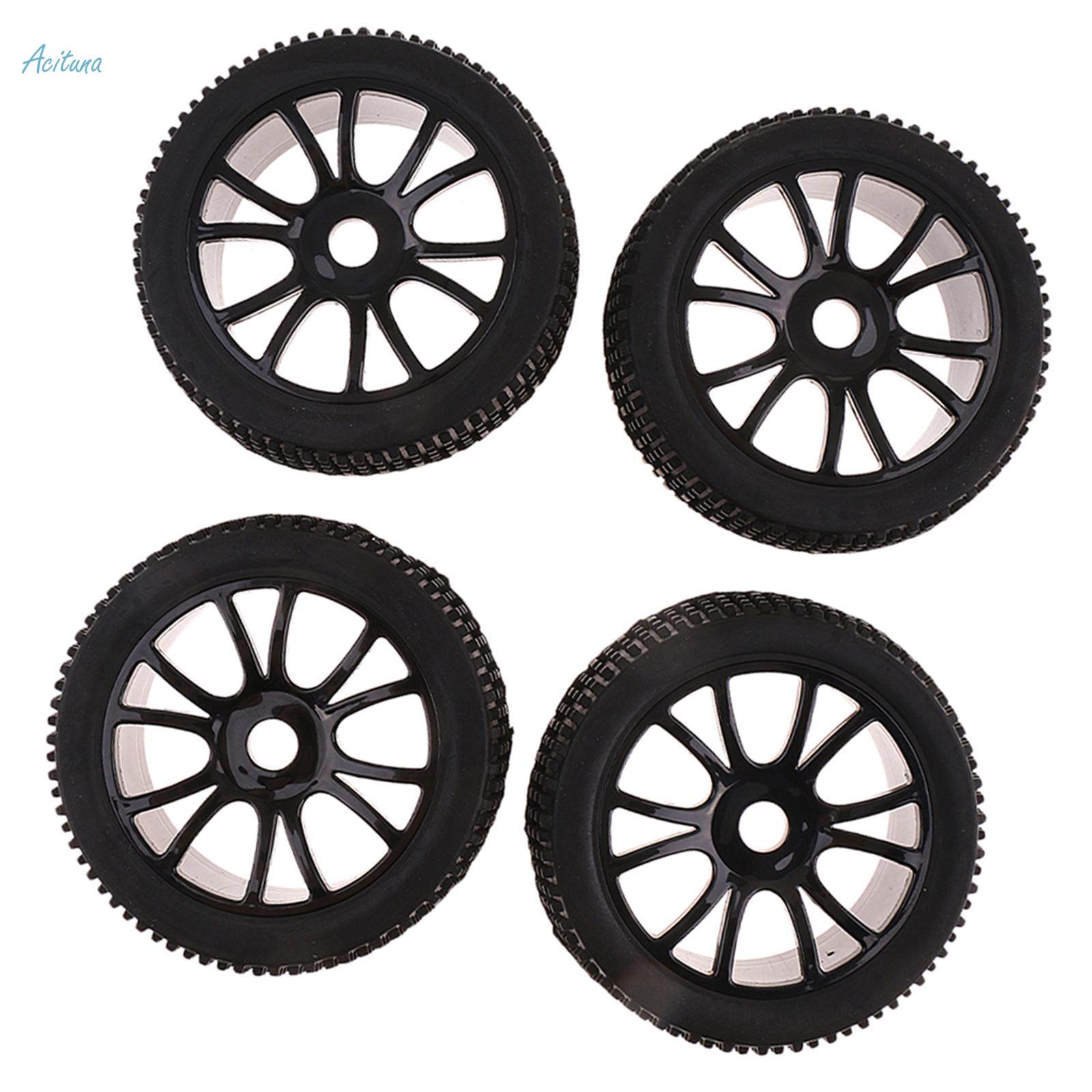 8Pieces 1/8 RC Car Tires Wheel Rims Hex for HSP HPI RC Car Parts. 