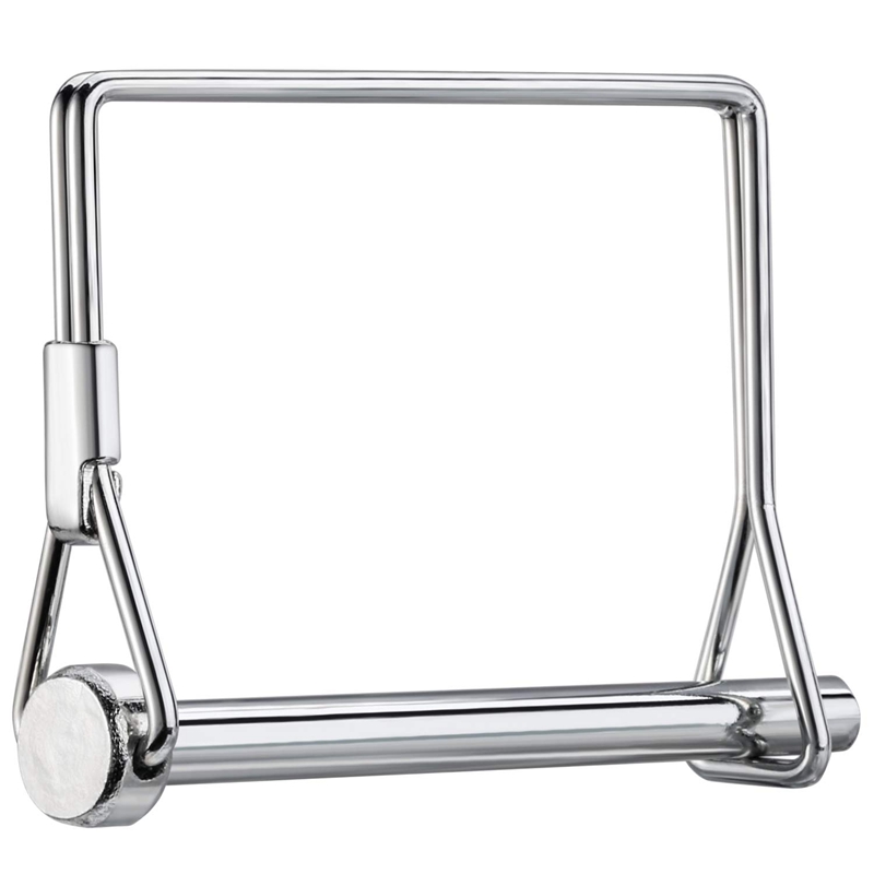 10 Pieces Shaft Locking Pin Safety Coupler Pin 1/4 Inch Diameter in 2 Shapes of Square and Arch (Silver). 