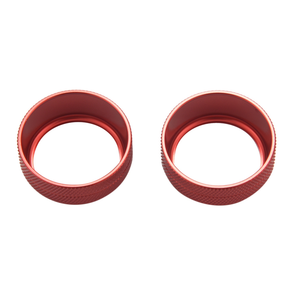 AC Climate Control and Radio Volume Knob Ring Covers for 1 2 3 3GT 4 Series (F20 F22 F30 F31 F32) 6Pcs Red. 