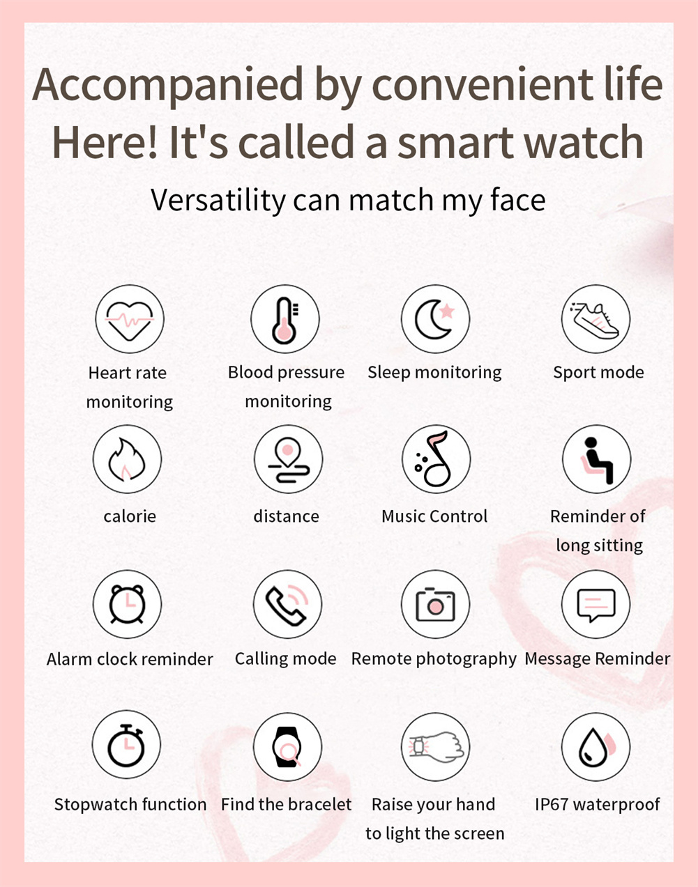 CF96 Smart Watch For Women Bluetooth-compatible Call Waterproof 1.2" Full Touch Screen 100+ Sport Mode Smartwatch Compatible For Android IOS. 