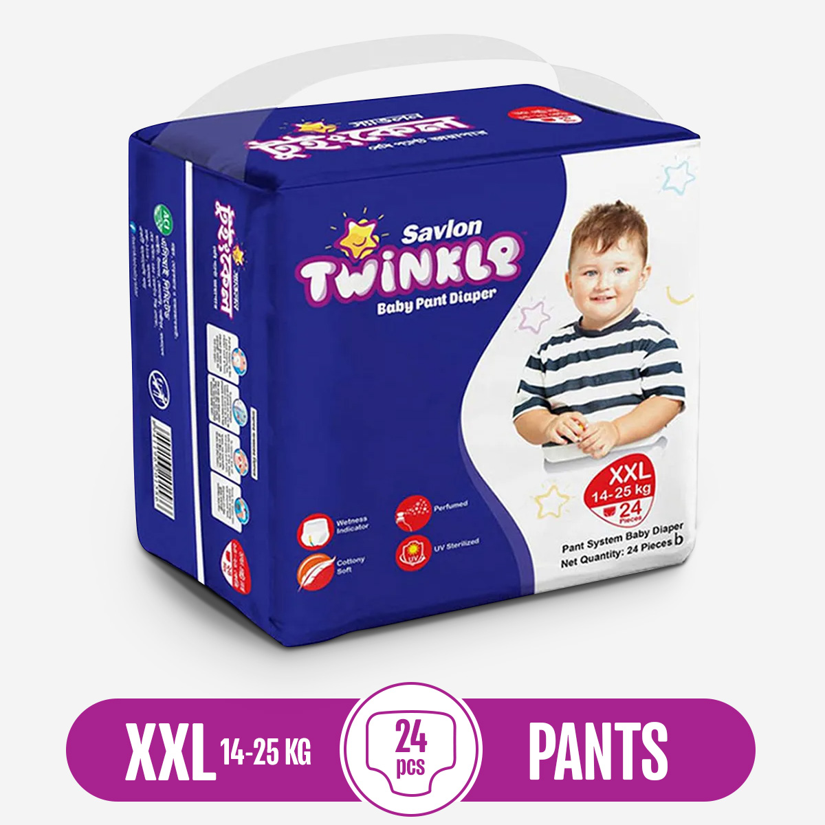 Savlon Twinkle Baby Pant Diaper XXL 24 pcs