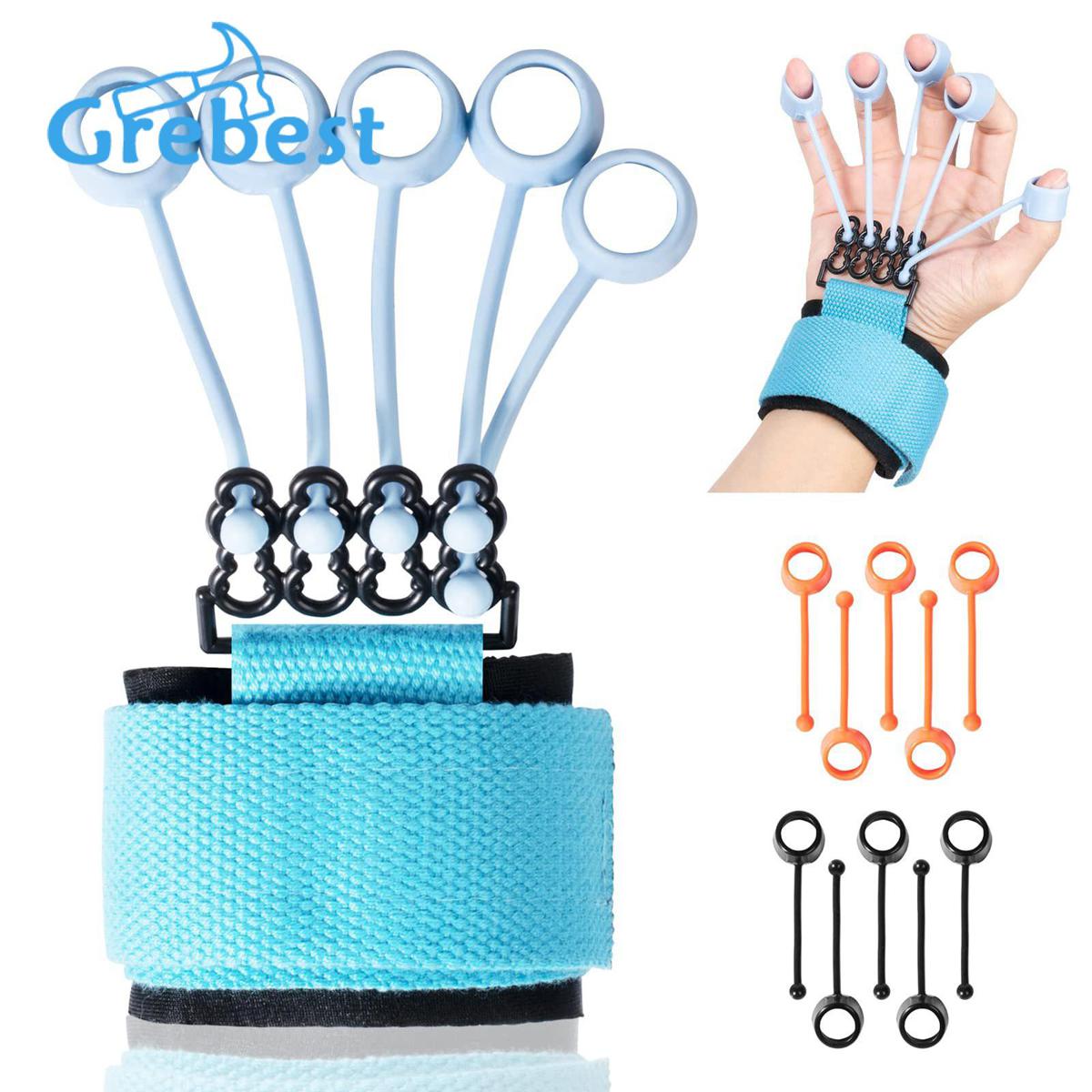 Grebest Finger Exercise Band High Elasticity Five Finger Strength Resistance Bands