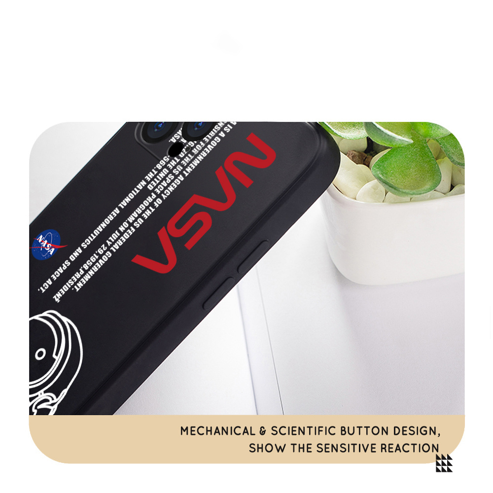 Jizetin for OnePlus 9 Pro Back Cover NASA Spacecraft Pattern Design Liquid Silicone Phone Case Soft Full Camera Protect Phone Cases. 