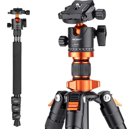 K&F Concept KF09.089 SA254M2 Aluminum Professional Ball Head Tripod with Monopod. 