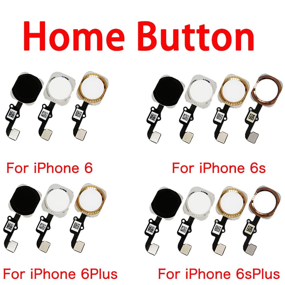 Full Set LCD Parts For iPhone 6 6P 6S Plus Front Camera Home Button Flex Cable Ear Speaker With All Screws Replacement. 