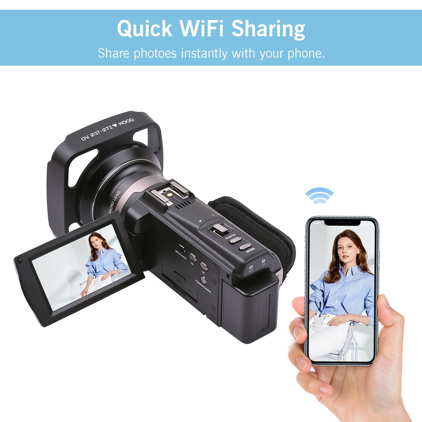 Andoer 4K camera+complete set of accessories. 