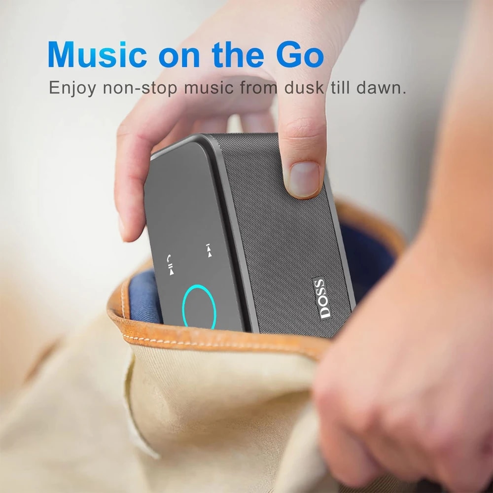 DOSS Computer Bluetooth Speaker SoundBox BT 5.0 Touch Control 12W HD Stereo Music Sound Box Waterproof Portable Wireless Speaker. 