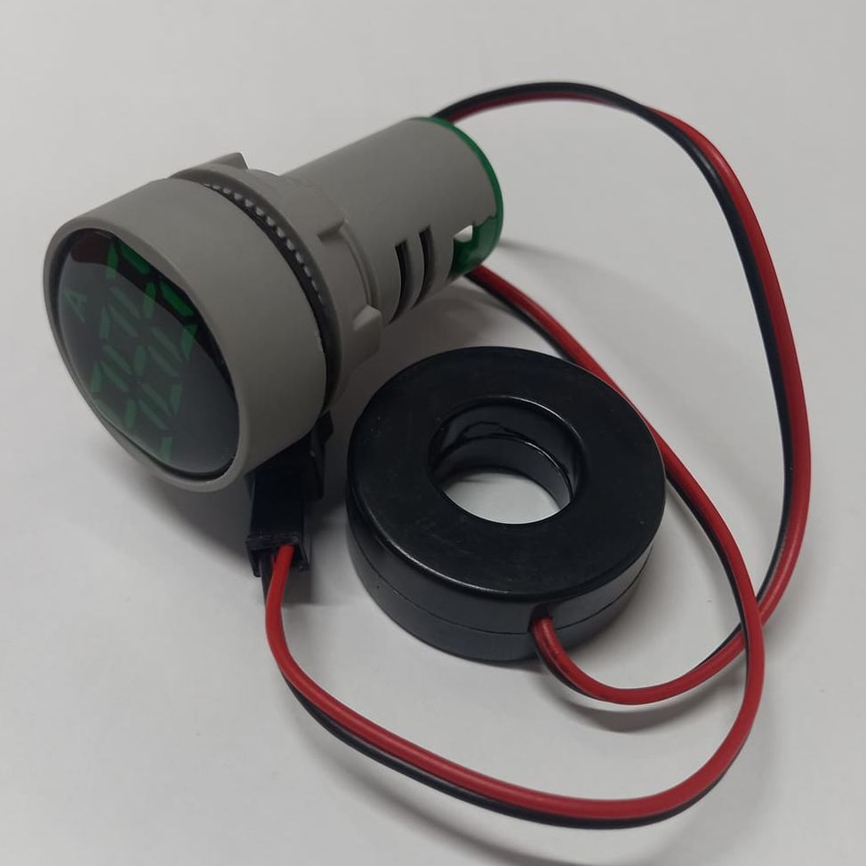 CT With AMP Meter 22mm 100A Digital Ampere Meter 22mm Round Amp Meter AC 01-100A LED Digital Display Amp Meter With Current Transformer Tools Sets. 