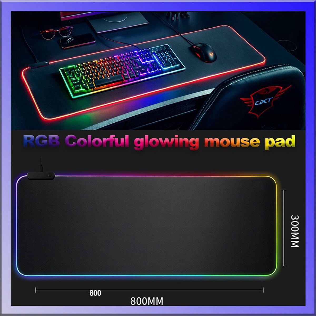 Leaven Rgb Lighting Gaming Mouse Pad Mini-Large Size Waterproof Usb Mousepad For Dota2 - Enhance Your Gaming Experience With Mouse Pad. 