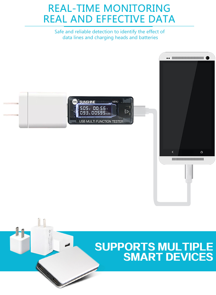 SS-302A 302A Multi Function Charger Doctor USB Display Voltmeter Digital Tester Current Voltage Testers Charger Doctor Capacity Fast Charge Power Bank Meter Tools Sets. 