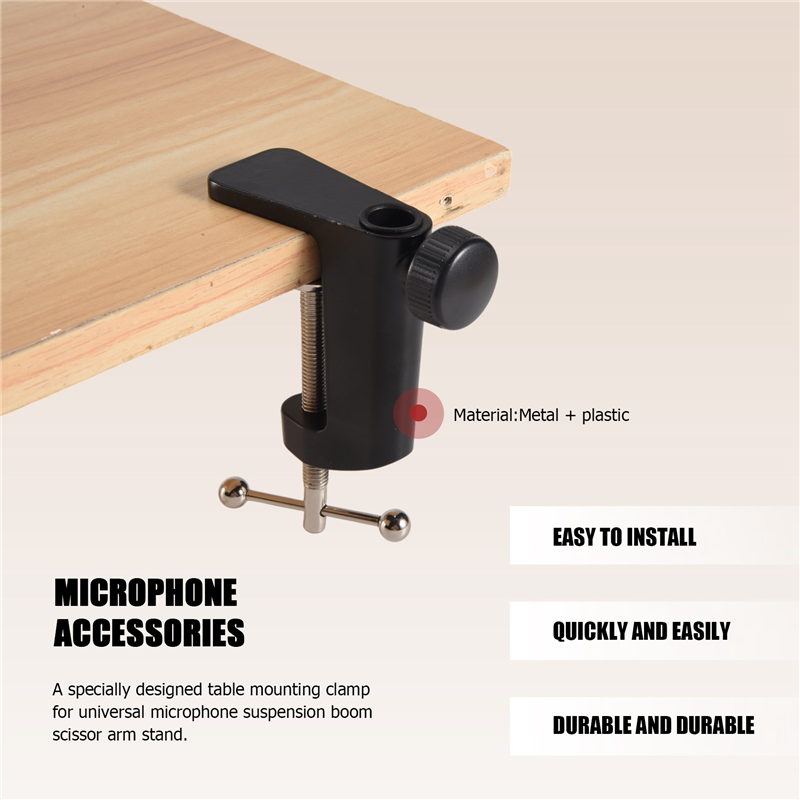 Metal Table Mounting Clamp for Microphone Suspension Boom Stand