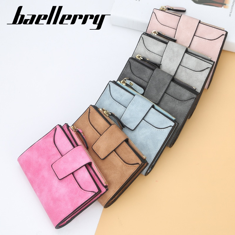 【DM bag factory Store】2022 Baellery Leather Women Hasp and Coin Pocket Purse Women s Cards Holders s Design Ladies wallet