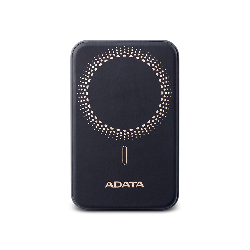 ADATA R100 10000mAh Magnetic Power Bank - Portable magnetic wireless charging - QC/PD 20W fast charging - Simultaneous 3-device charging - Multiple circuit protection mechanisms - Integrated foldable stand designed into back plate. 