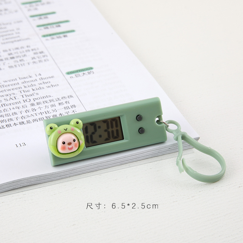 Cute cartoon little wall watch, mini portable electronic clock, student exam, class schedule, punch in timer