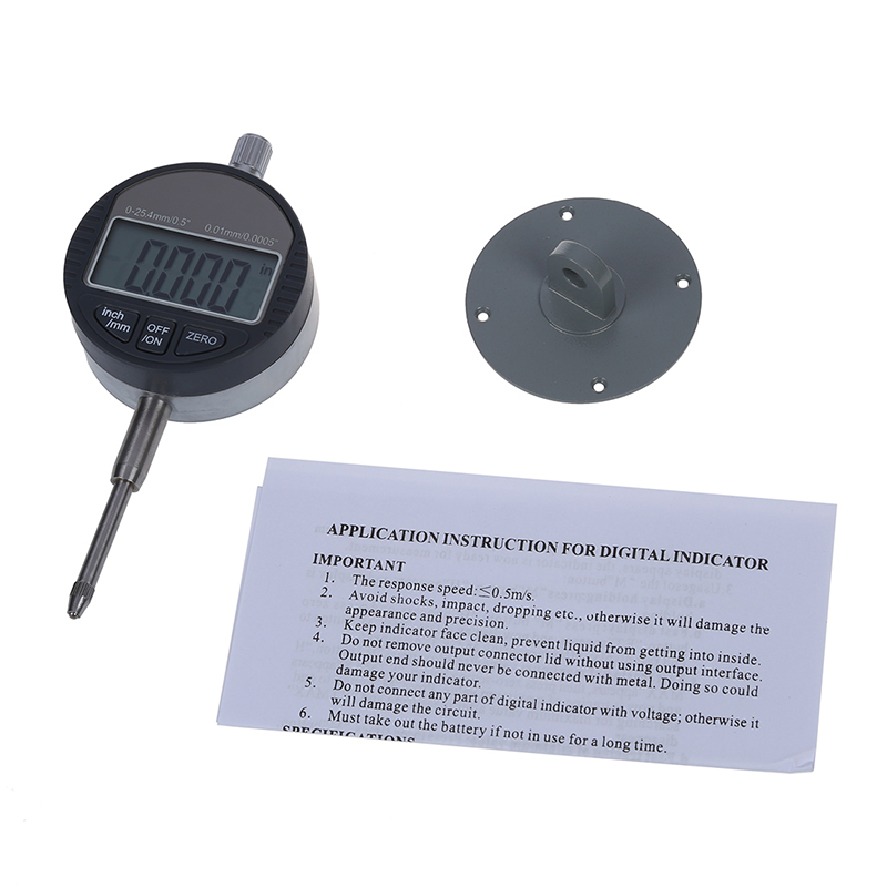 Digital Dial indicator DTI 0.01mm/.0005" ~ 0-25.4mm/1" Clock Gauge. 