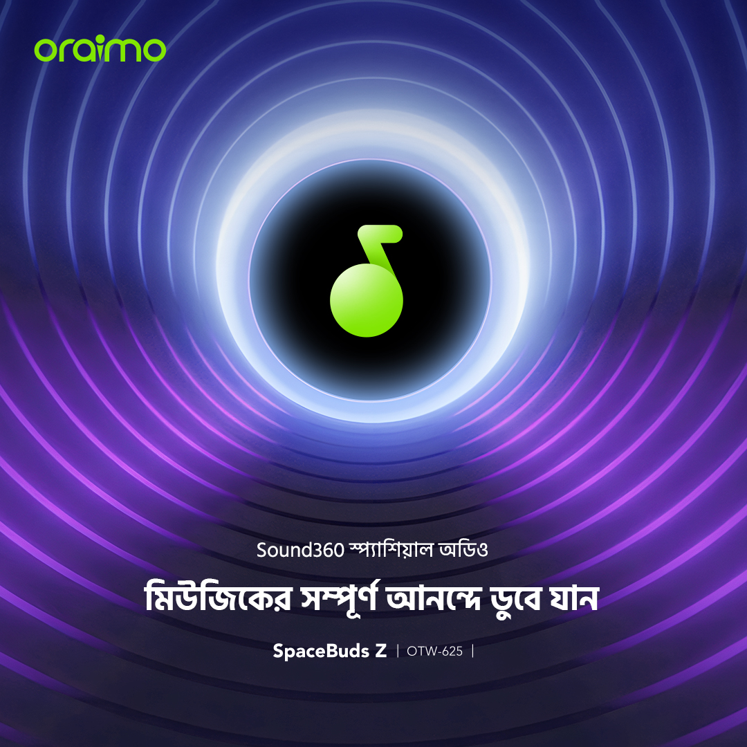 oraimo SpaceBuds Z ANC True Wireless Earphones co braned with Tahsan. 