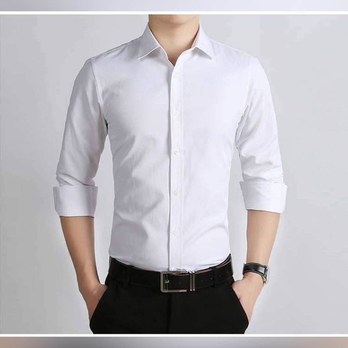 Men's full sleeve Formal White Shirt 