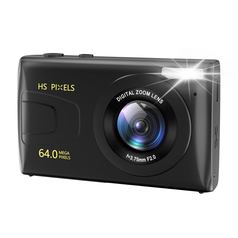 Digital Camera, 4K Children Camera for Photography, 64MP MP3 Player Camera, 2.8Inch IPS Screen, Auto Focus Easy Install Easy to Use (Pink). 