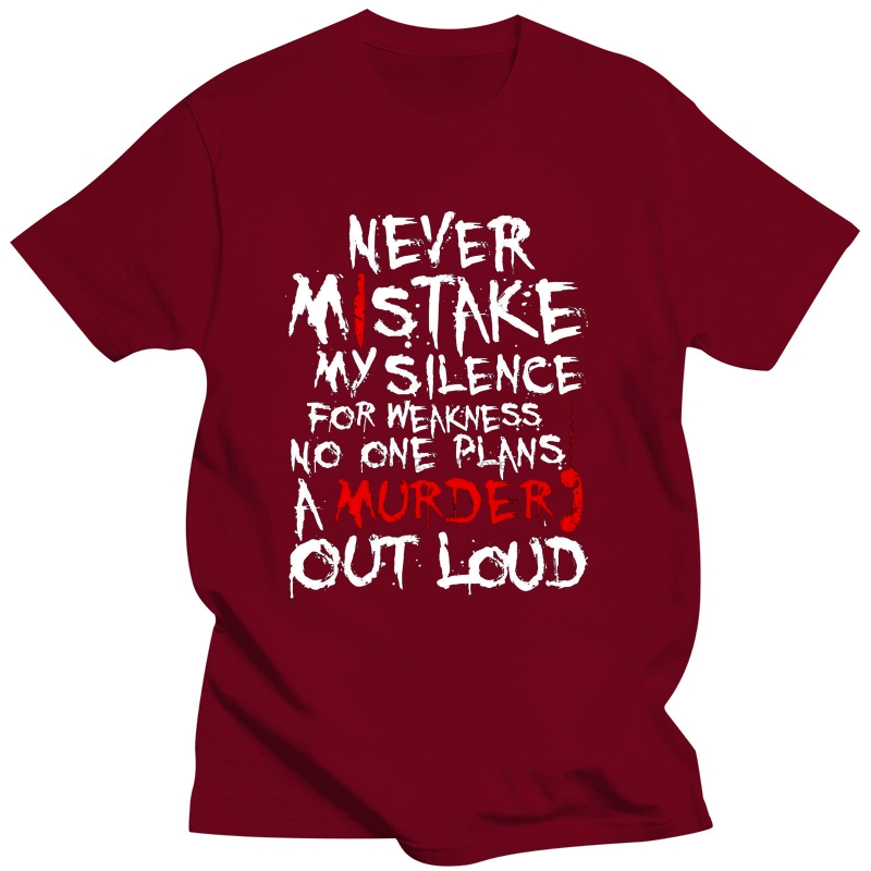 Never Mistake My Silence For Weakness Slogan Mens T-Shirt - Dexter Emo. 