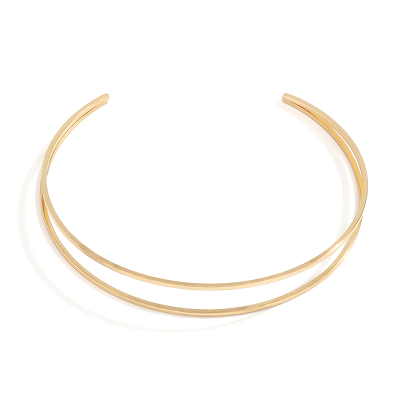 Metal Hollow Double C-shaped Arm Bracelet Bangles Hand Jewelry For Women Geometric Open Upper Arm Cuff Armlet Armband Hand Chain. 