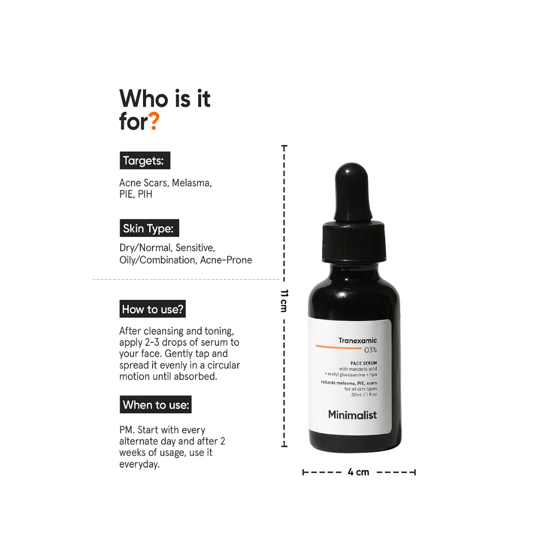 Minimalist Tranexamic 3% Face Serum - 30ml. 