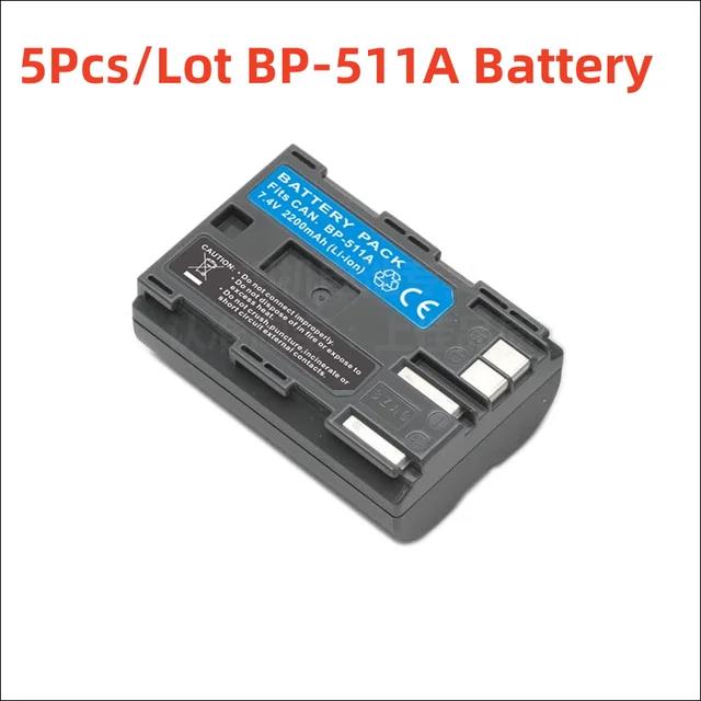 BP-511A BP 511A BP-511 Camera Battery For Canon EOS 300D 10D 20D 30D 40D 50D D30 D60 5D G6 OS 30D 40D BP511A 511 Battery charger. 