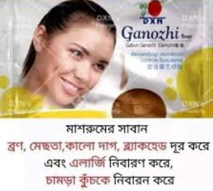 Ganozhi Soap With Ganoderma Palm fruit extract in natural soap. 