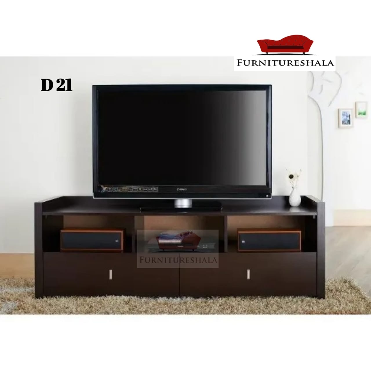 FurnitureShala TV Cabinet-Tv trolley- Set Top Box Shelv- Wi-Fi