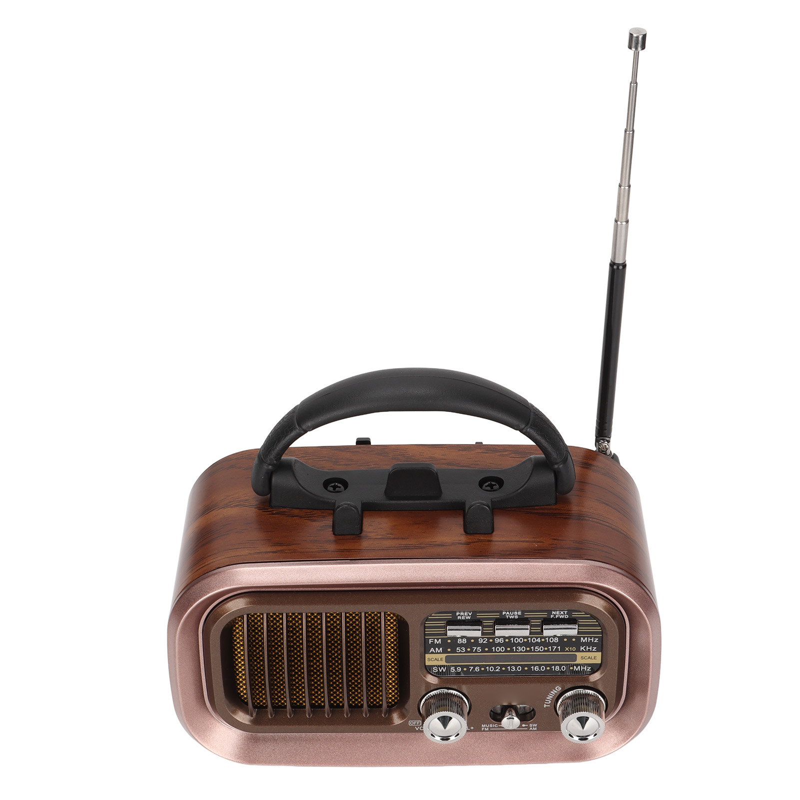 Portable Radio Speaker, 3 Bands Novel Bluetooth Radio Speaker Vintage for Outdoor. 