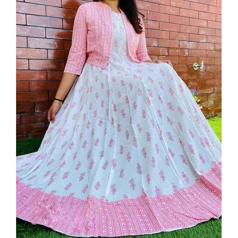 White Kurti With Koti Sealmech