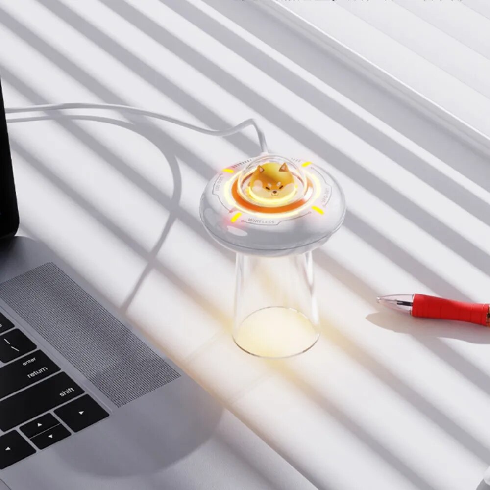 New O2 Project Creative UFO Design 15W Fast Magnet Wireless Charging Pad Magnetic Qi Wireless Charger for iPhone 12. 