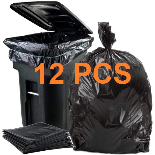 Black (30" X20") 12PCS Trash Bag / Poly Bag / Garbage Bag / Moyla Felar Bag / Polibag
