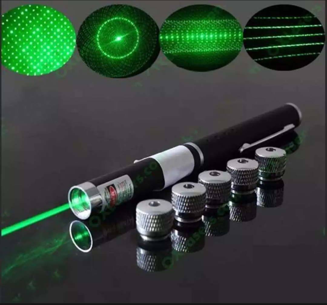 5 in 1 Adjustable Focus Green Pointer Pen Laser Light. 