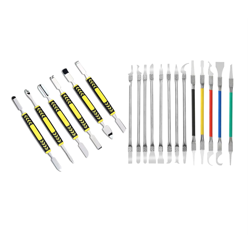 Electronics Opening Pry Tool Repair Kit with IC Chip Repair Tools Thin Blade CPU Remover BGA Maintenance Knife Easy to Use 19 Pieces