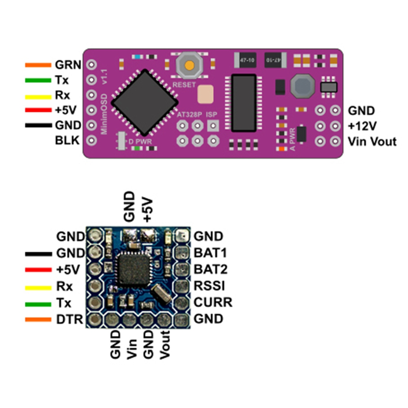 Minim OSD on Screen Display Ardupilot OSD Rev.1.1 for APM 2.6 2.8. 